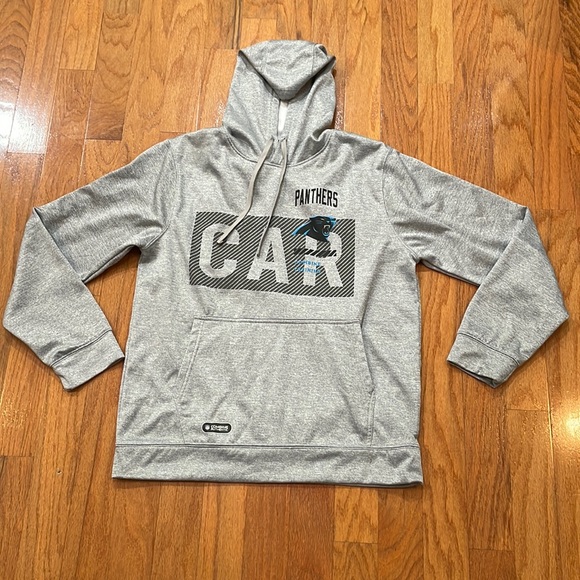 Panthers NFL Combine Training Size Large Hoodie Pop Over Gray - Picture 1 of 16